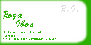 roza ibos business card